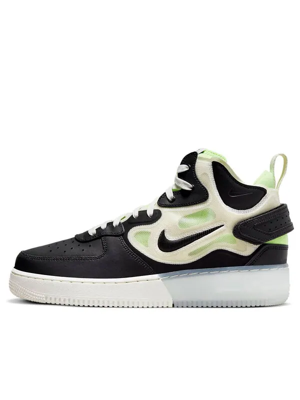 Кроссовки air force 1 mid react Nike — изображение 1 из 4, черный/зеленый