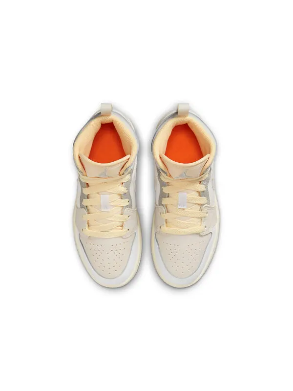 Кроссовки 1 mid se craft Air Jordan — изображение 4 из 4, белый/серый/серый