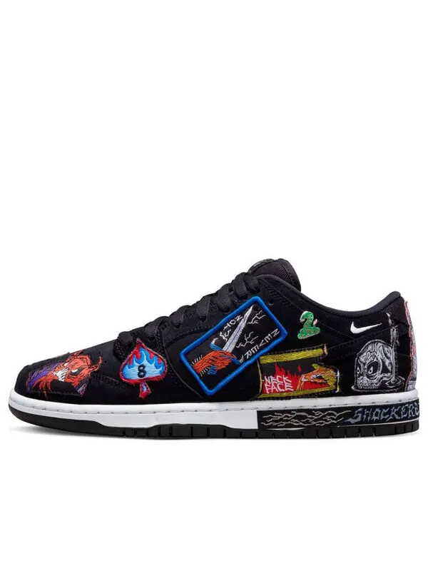 Кроссовки x neckface sb dunk low pro 'black' Nike — изображение 1 из 4, черный