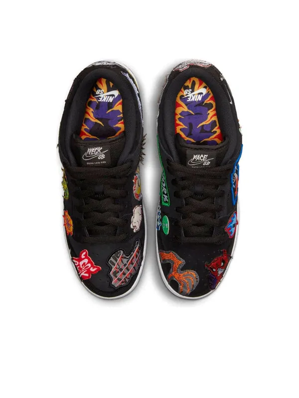 Кроссовки x neckface sb dunk low pro 'black' Nike — изображение 4 из 4, черный