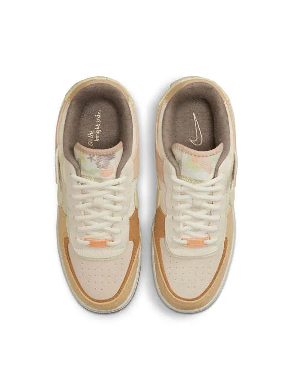 Кроссовки air force 1 shadow Nike — изображение 4 из 4, зеленый/белый/коричневый