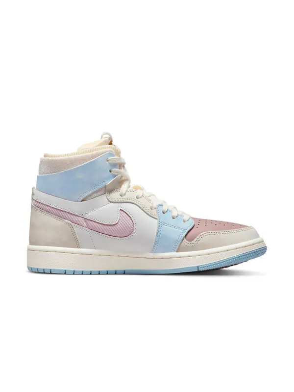 Кроссовки 1 высокие zoom комфорт Air Jordan — изображение 2 из 4, розовый//белый