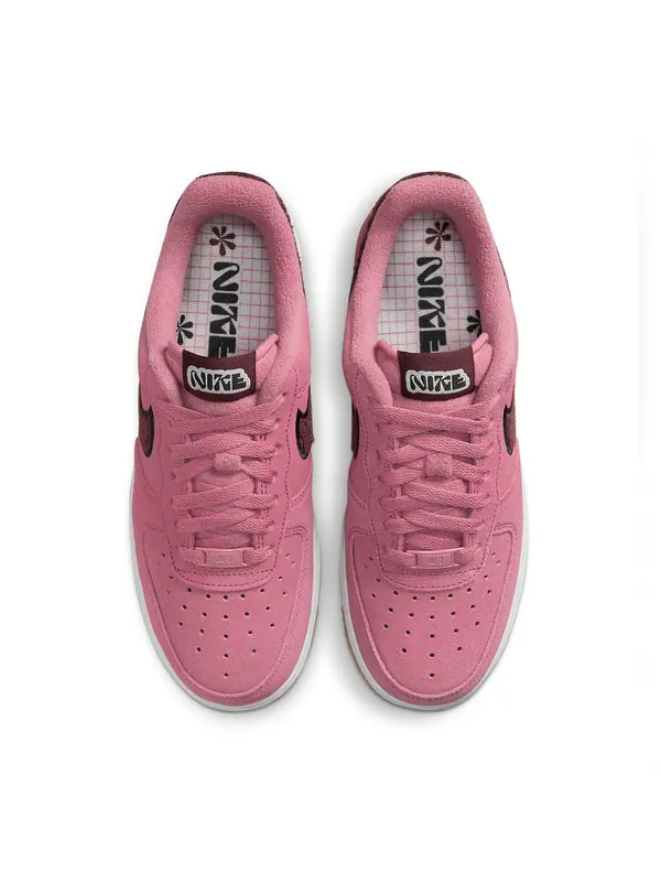 Кроссовки air force 1 low '07 se 'desert berry gum fleece' Nike — изображение 4 из 4, черный-бордовый-белый