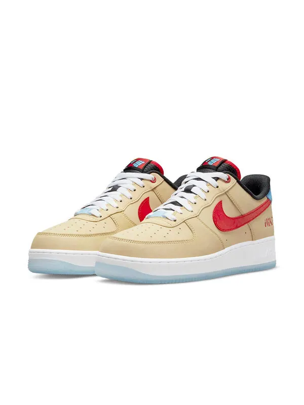 Кроссовки air force 1 '07 lv8 'satellite' Nike — изображение 3 из 4, коричневый/красный/синий