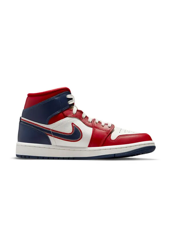 Кроссовки 1 средний размер Air Jordan — изображение 2 из 4, белый/красный/синий