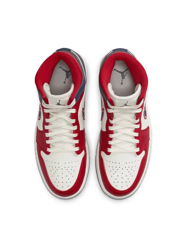 Кроссовки 1 средний размер Air Jordan — изображение 4 из 4, белый/красный/синий
