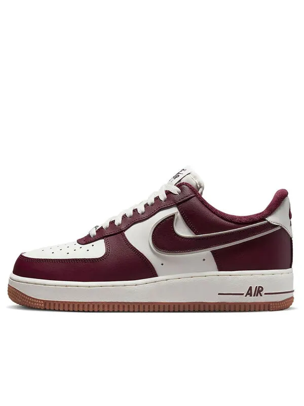Кроссовки air force 1 '07 lv8 'college pack - night maroon' Nike — изображение 1 из 4, белый/красный