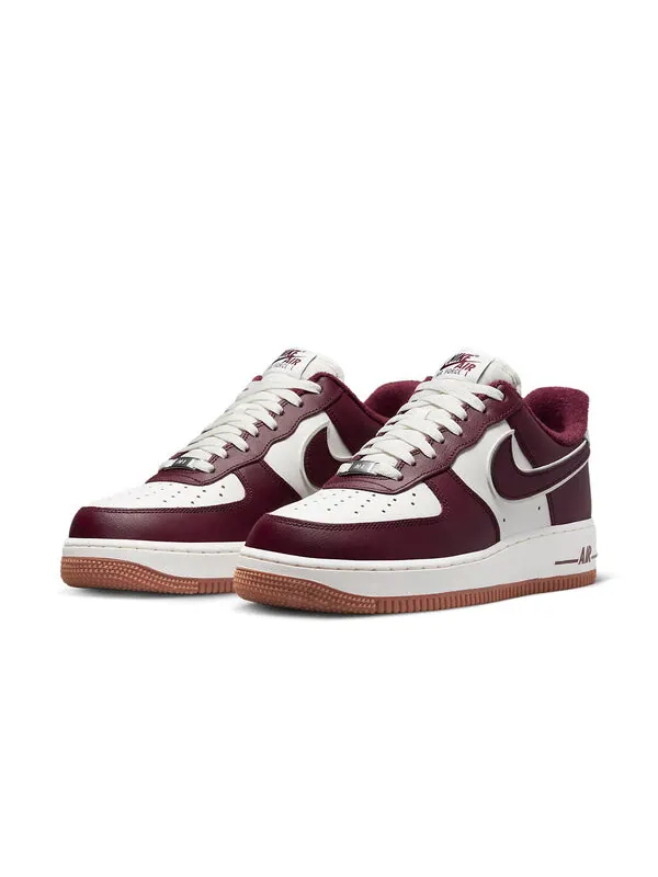Кроссовки air force 1 '07 lv8 'college pack - night maroon' Nike — изображение 3 из 4, белый/красный