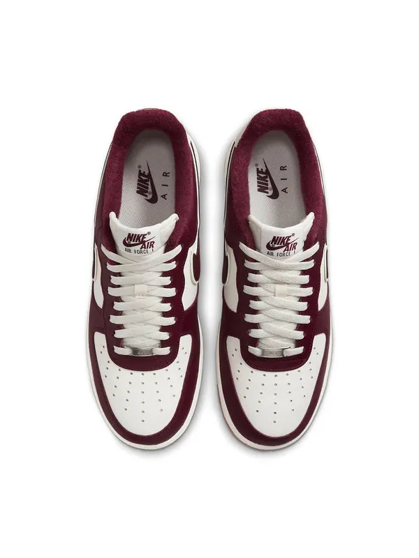 Кроссовки air force 1 '07 lv8 'college pack - night maroon' Nike — изображение 4 из 4, белый/красный