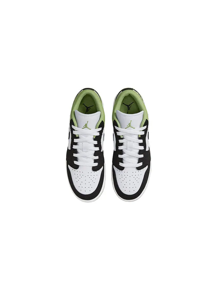Кроссовки (GS) Air Jordan 1 Low SE 'Floral' — изображение 4 из 6, зеленый