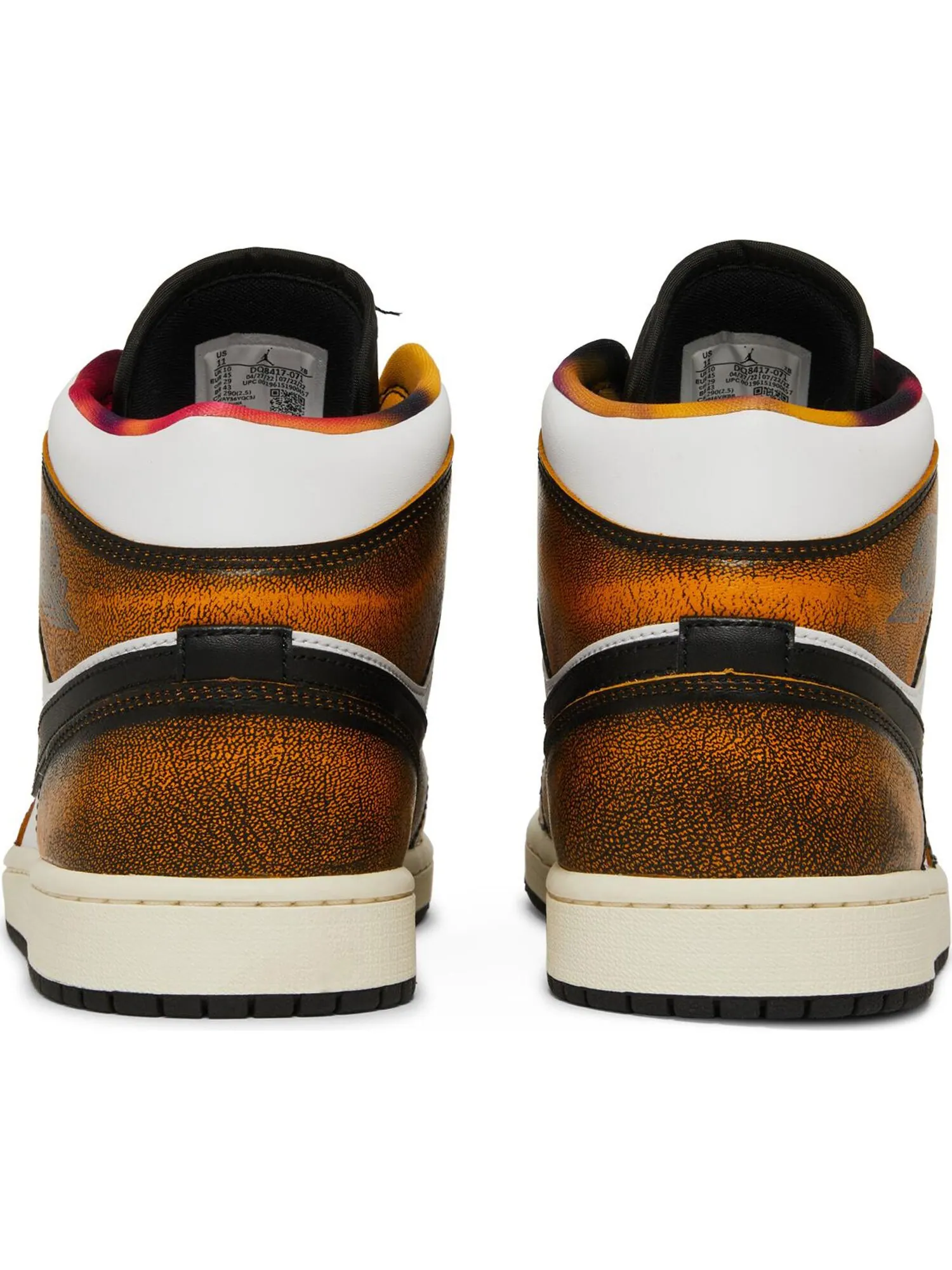 Кроссовки Air Jordan 1 Mid SE: Стиль и Комфорт в Черно-Оранжевом Исполнении — изображение 5 из 7, черный