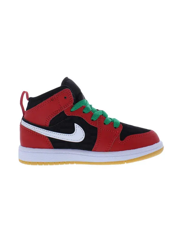 Кроссовки 1 средний размер Air Jordan — изображение 3 из 4, черный/белый//красный