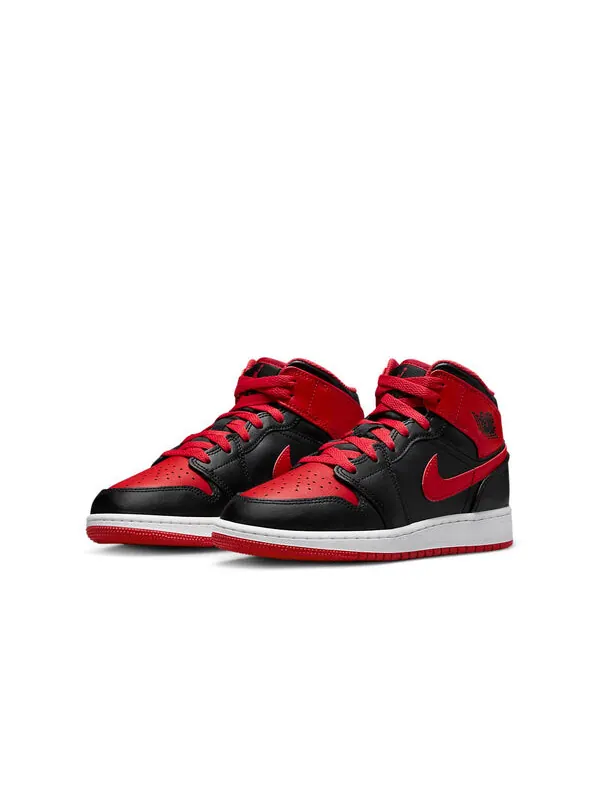 Кроссовки 1 средние Air Jordan — изображение 2 из 4, черный/красный/белый