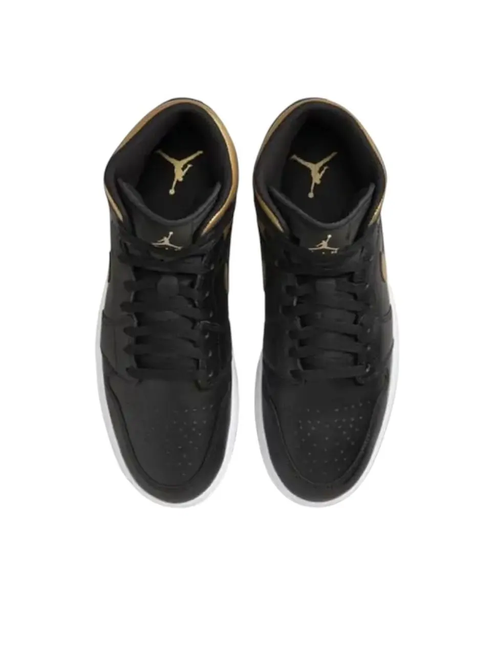 (GS) Air Jordan 1 Mid 'Black Metallic Gold' — изображение 3 из 4