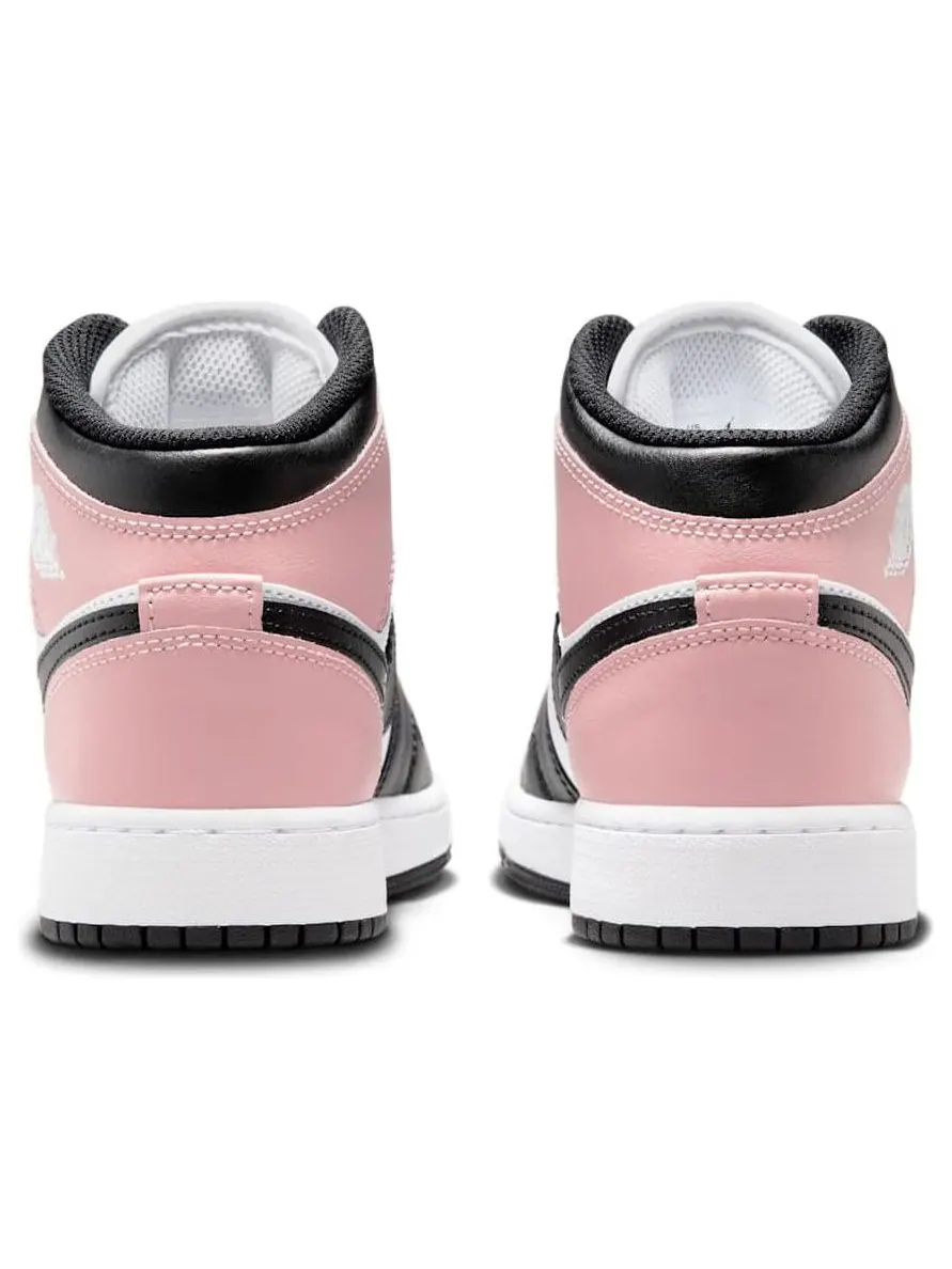 Кроссовки (GS) Air Jordan 1 Mid 'White Rust Pink' — изображение 5 из 6, белый