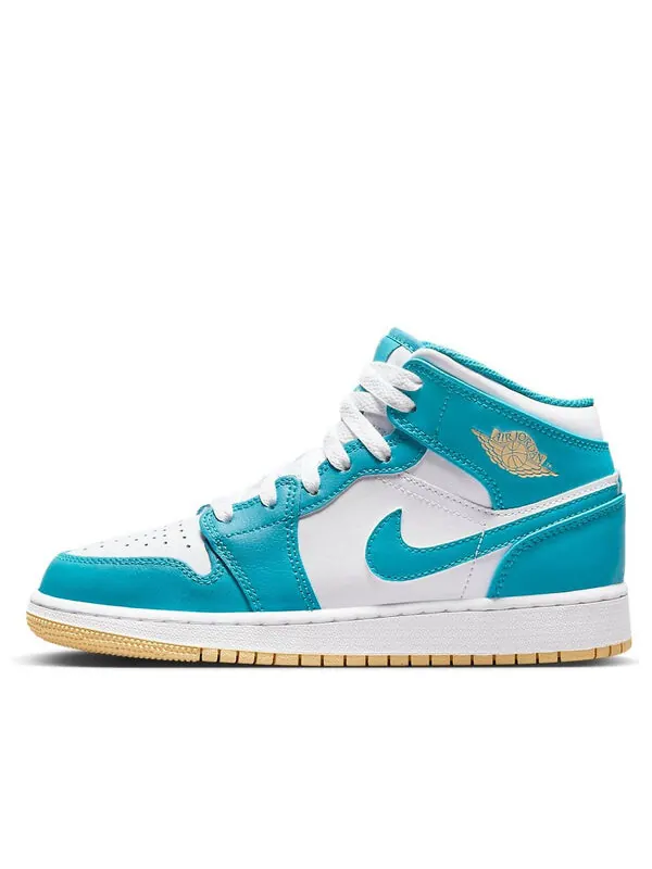 Кроссовки 1 средние Air Jordan — изображение 1 из 4, золотистый/белый