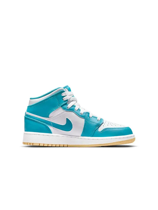 Кроссовки 1 средние Air Jordan — изображение 2 из 4, золотистый/белый