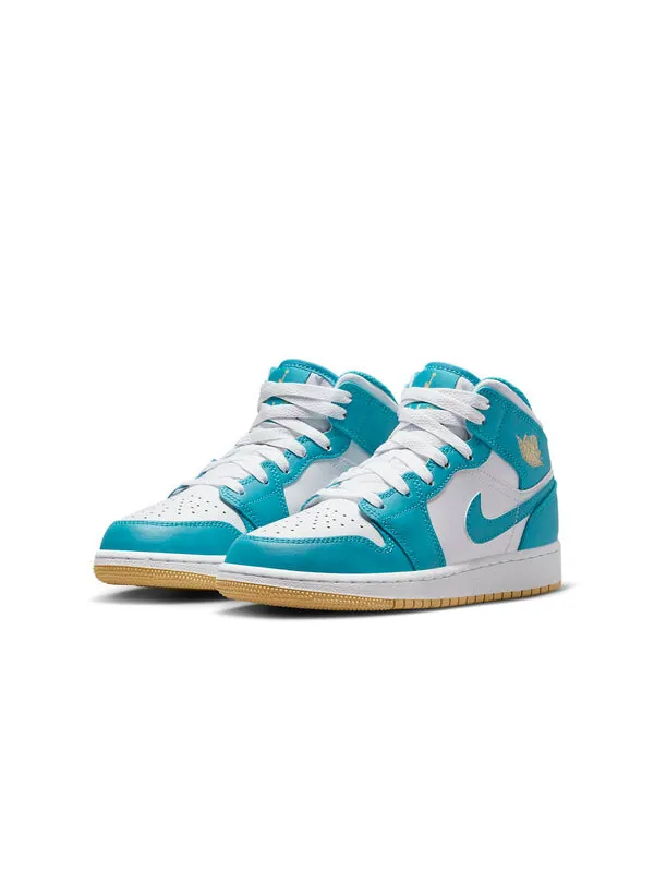 Кроссовки 1 средние Air Jordan — изображение 3 из 4, золотистый/белый