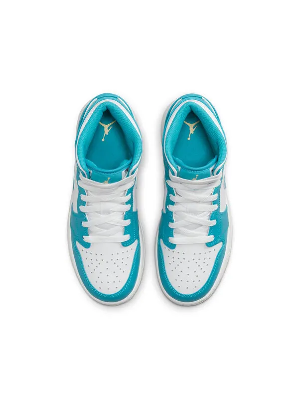 Кроссовки 1 средние Air Jordan — изображение 4 из 4, золотистый/белый
