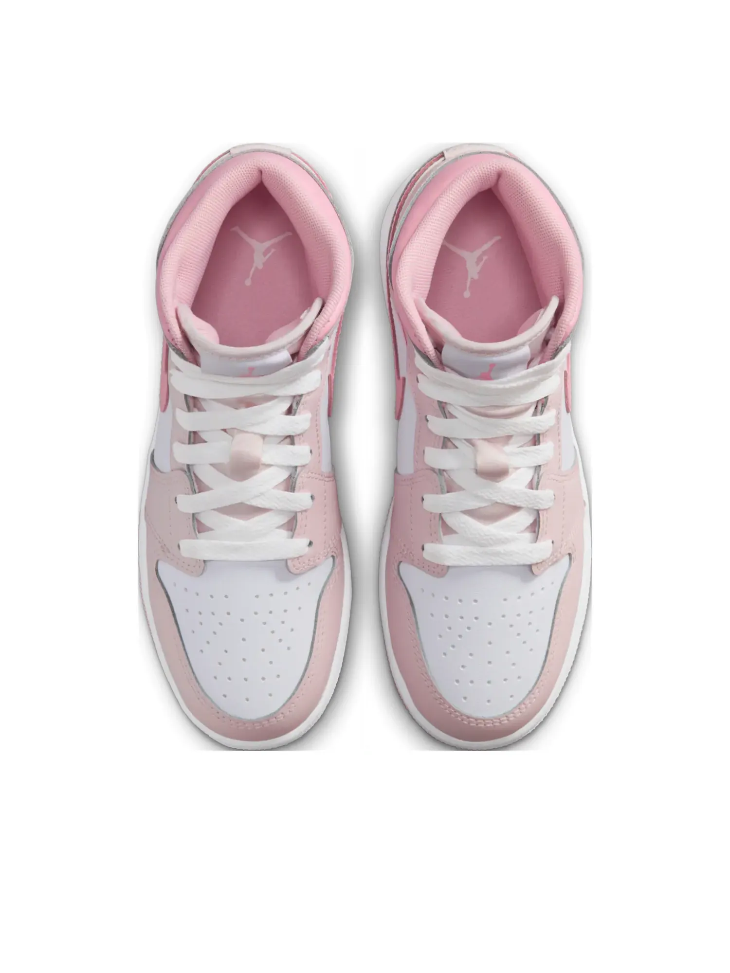Кроссовки (GS) Air Jordan 1 Mid 'Pearl Pink White' — изображение 2 из 7, розовый
