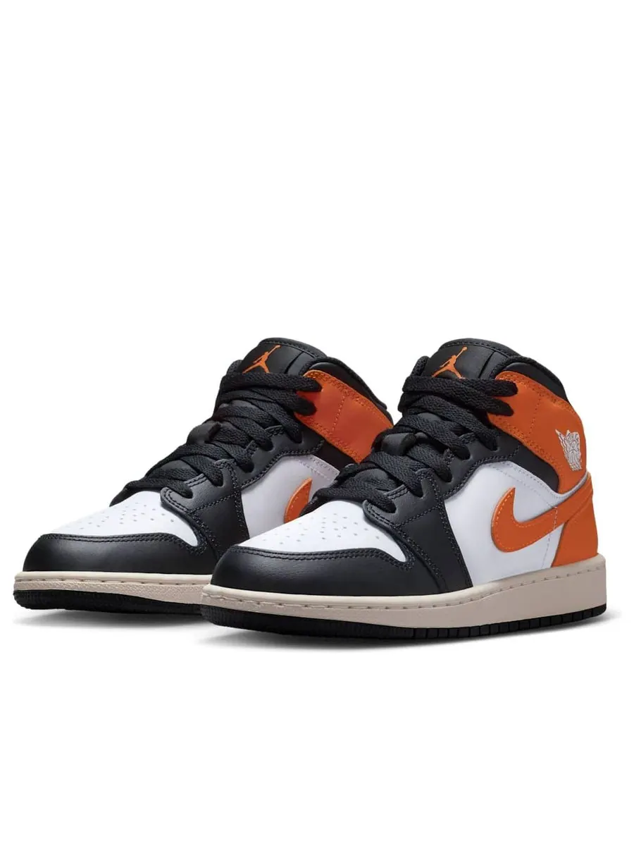 Кроссовки (GS) Air Jordan 1 Mid 'Shattered Backboard' — изображение 4 из 6, оранжевый