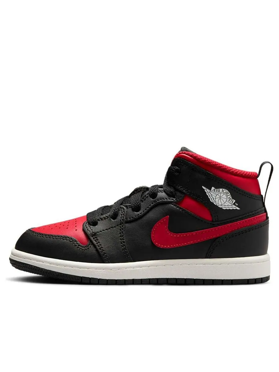 Кроссовки (PS) Air Jordan 1 Mid 'Bred Twist' — изображение 1 из 6, черный
