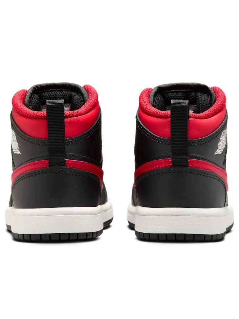 Кроссовки (PS) Air Jordan 1 Mid 'Bred Twist' — изображение 5 из 6, черный