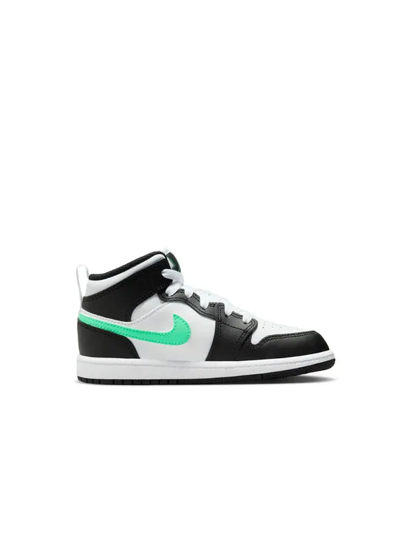 Кроссовки 1 средние Air Jordan — изображение 2 из 4, белый/черный/зеленый