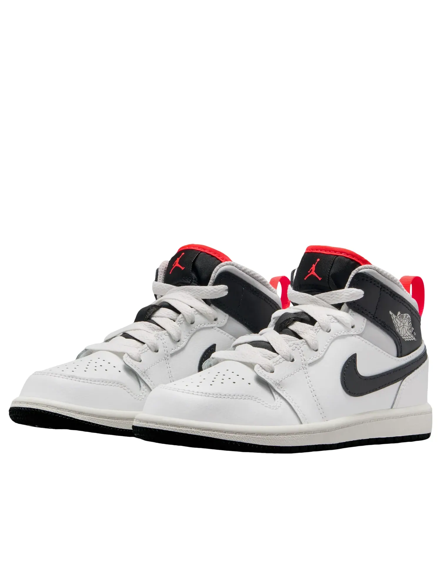Кроссовки Jordan 1 Mid 'Summit White Infrared Black' DQ8424-109 — изображение 4 из 6, белый