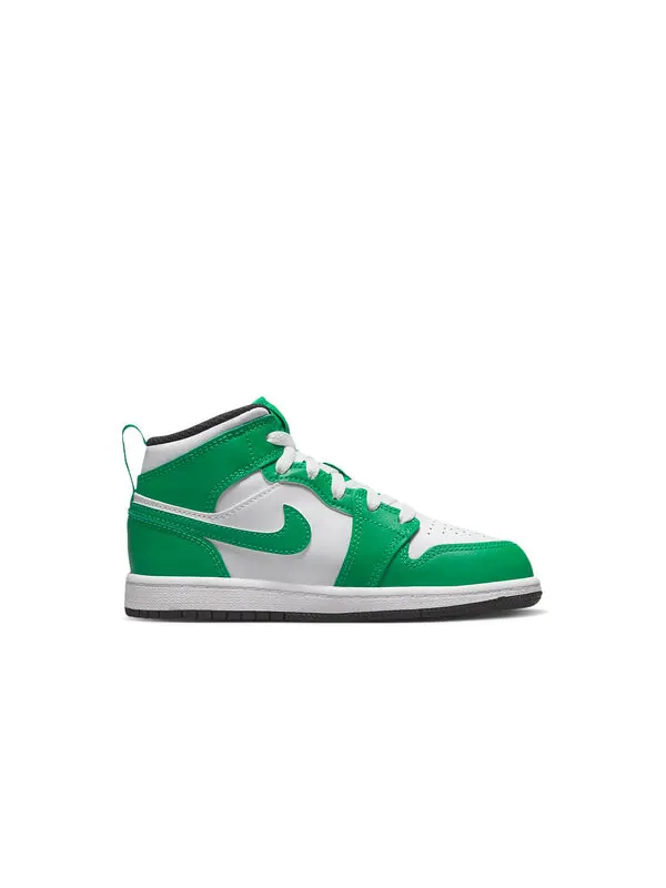 Кроссовки 1 средние Air Jordan — изображение 2 из 4, зеленый/черный/белый