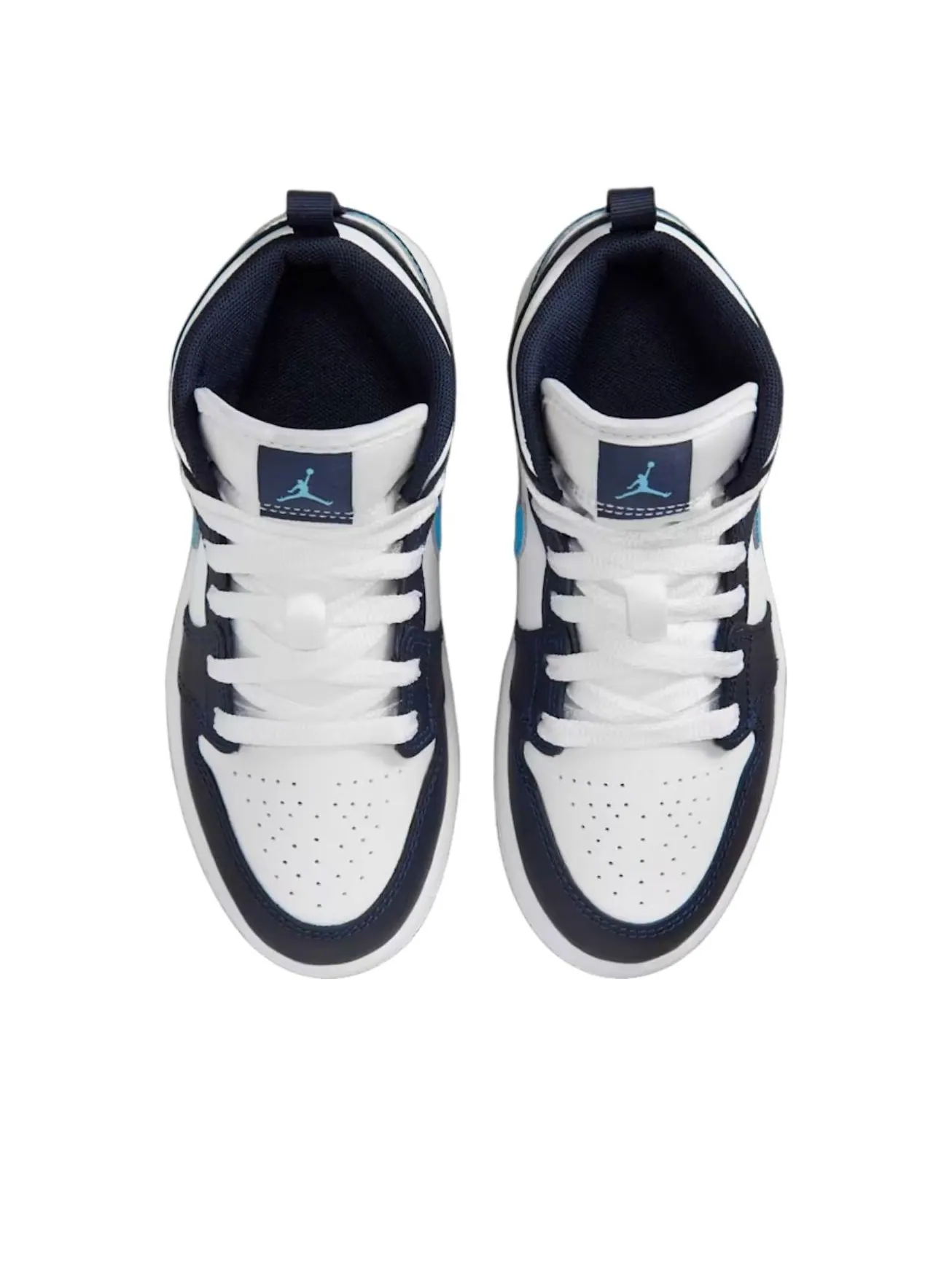 (PS) Air Jordan 1 Mid 'Obsidian Dark Powder Blue' — изображение 3 из 6, белый/темный синий