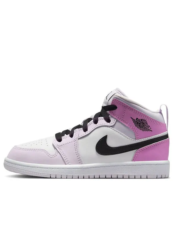 Кроссовки 1 mid 'barely grape' Air Jordan — изображение 1 из 4, черный/белый