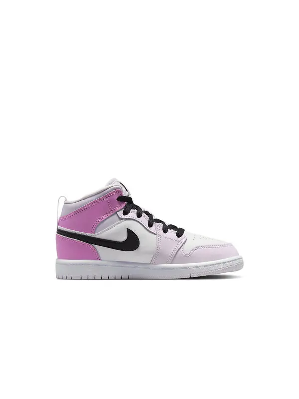 Кроссовки 1 mid 'barely grape' Air Jordan — изображение 2 из 4, черный/белый
