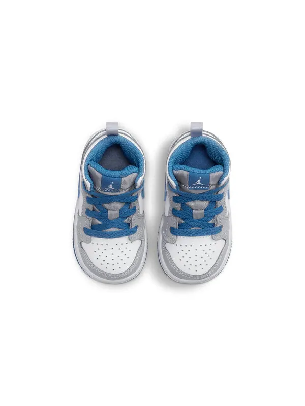 Кроссовки 1 средние Air Jordan — изображение 4 из 4, серый/синий/белый
