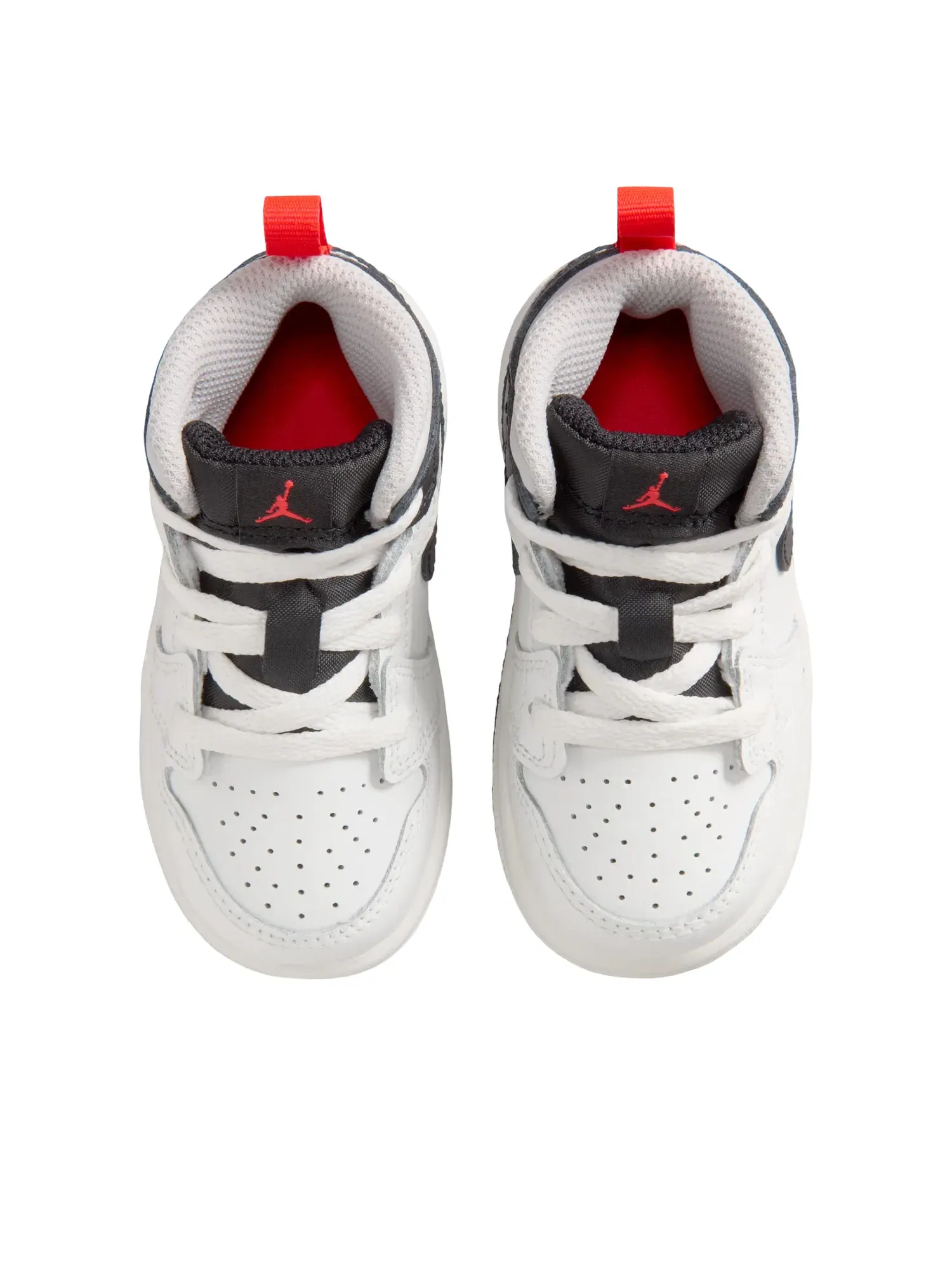 Детские кроссовки для малышей с закрытой пяткой Air Jordan 1 Mid Summit White Infrared — изображение 4 из 6, белый
