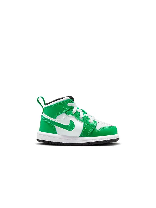 Кроссовки 1 средние Air Jordan — изображение 2 из 4, зеленый/черный/белый