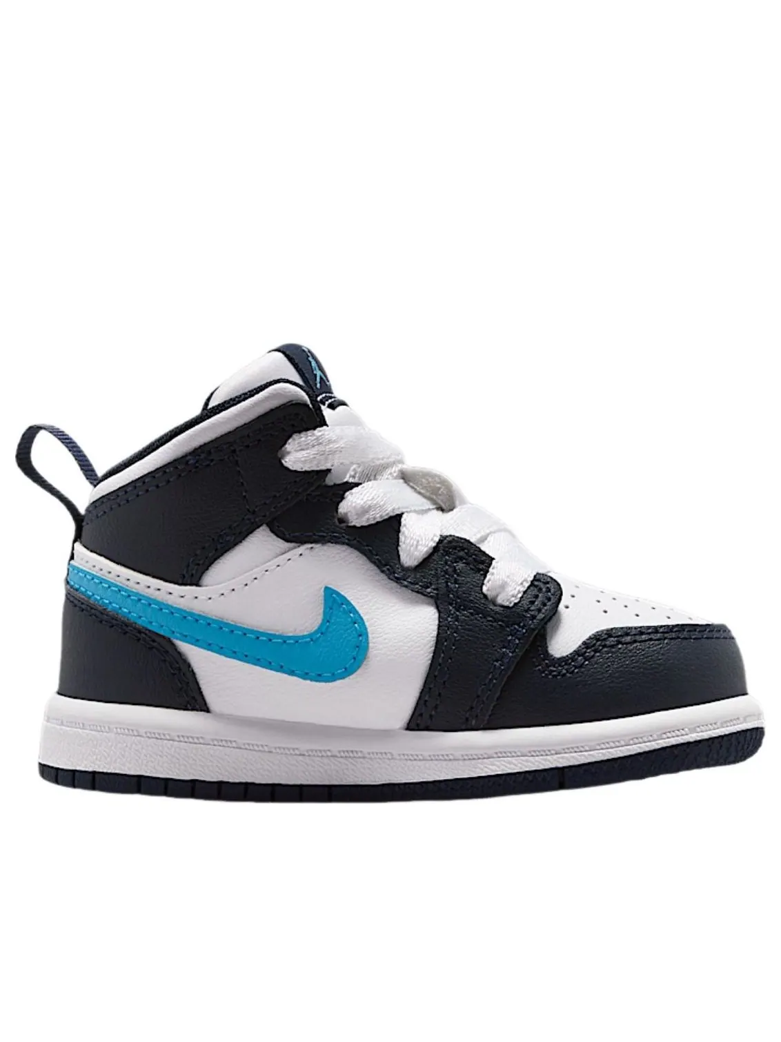 (TD) Air Jordan 1 Mid 'Obsidian Dark Powder Blue' — изображение 2 из 6, белый/темный синий