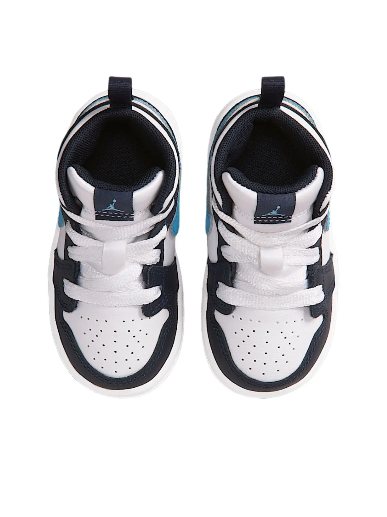 (TD) Air Jordan 1 Mid 'Obsidian Dark Powder Blue' — изображение 3 из 6, белый/темный синий