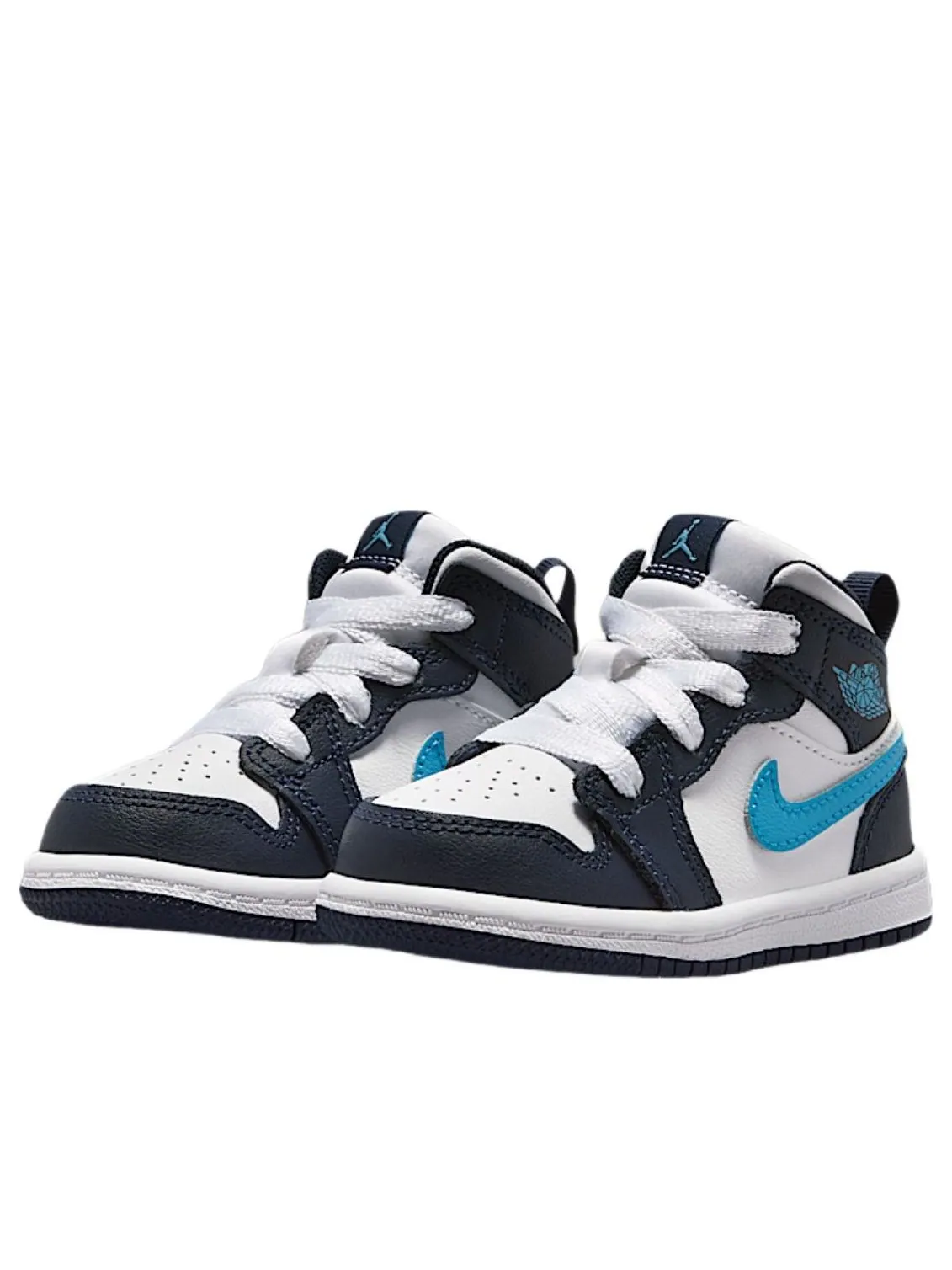 (TD) Air Jordan 1 Mid 'Obsidian Dark Powder Blue' — изображение 4 из 6, белый/темный синий