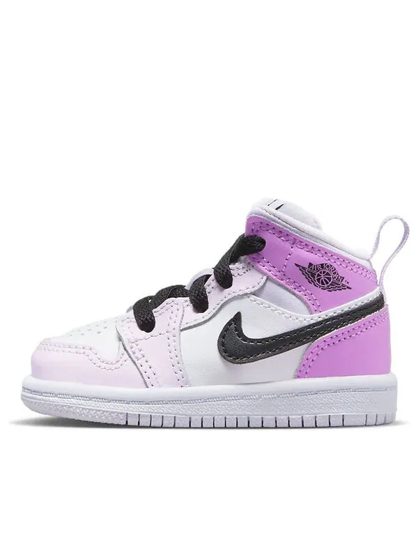 Кроссовки 1 mid 'barely grape' Air Jordan — изображение 1 из 4, черный/белый