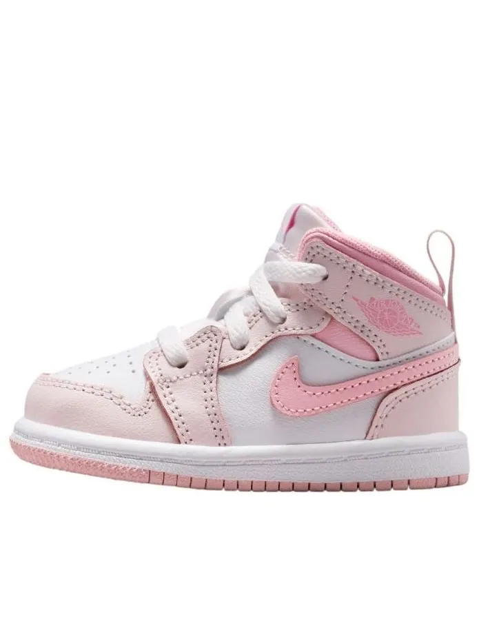 Кроссовки (TD) Air Jordan 1 Mid 'Pearl Pink White' — изображение 1 из 6, розовый