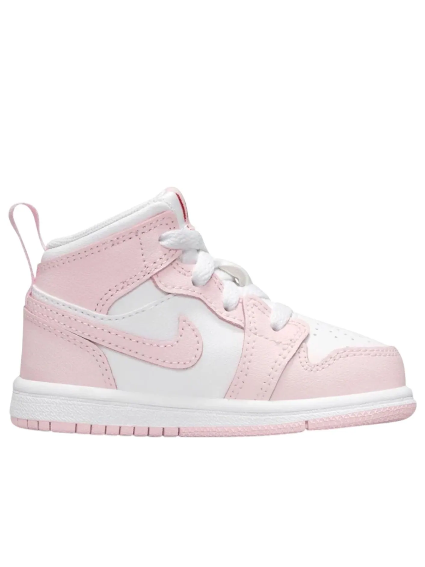 Кроссовки (TD) Air Jordan 1 Mid 'Pink Foam Fire Red White' — изображение 5 из 5, розовый