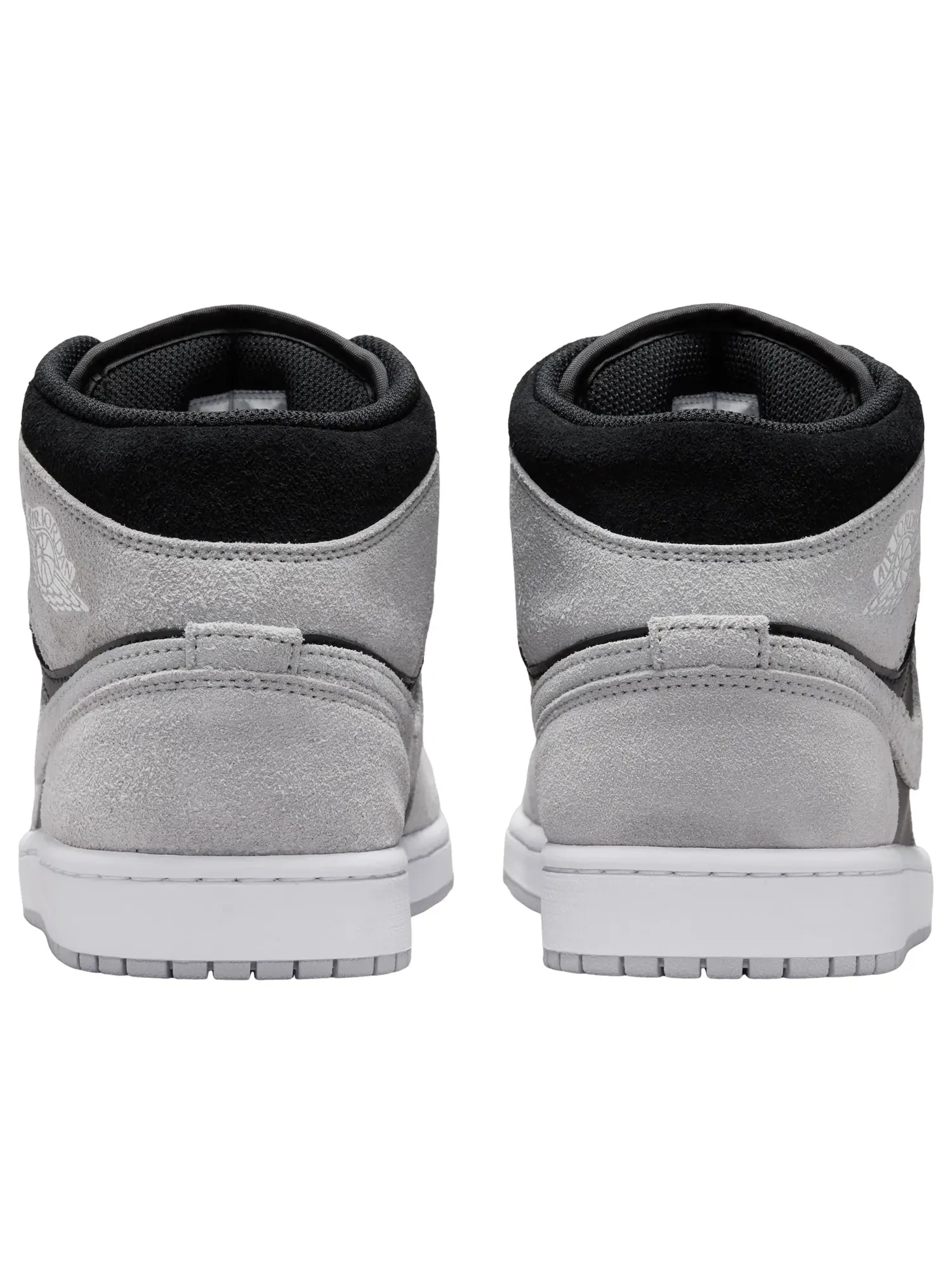 Мужские кроссовки с кожаным верхом Air Jordan 1 Mid Light Smoke Grey Black — изображение 4 из 7, серый