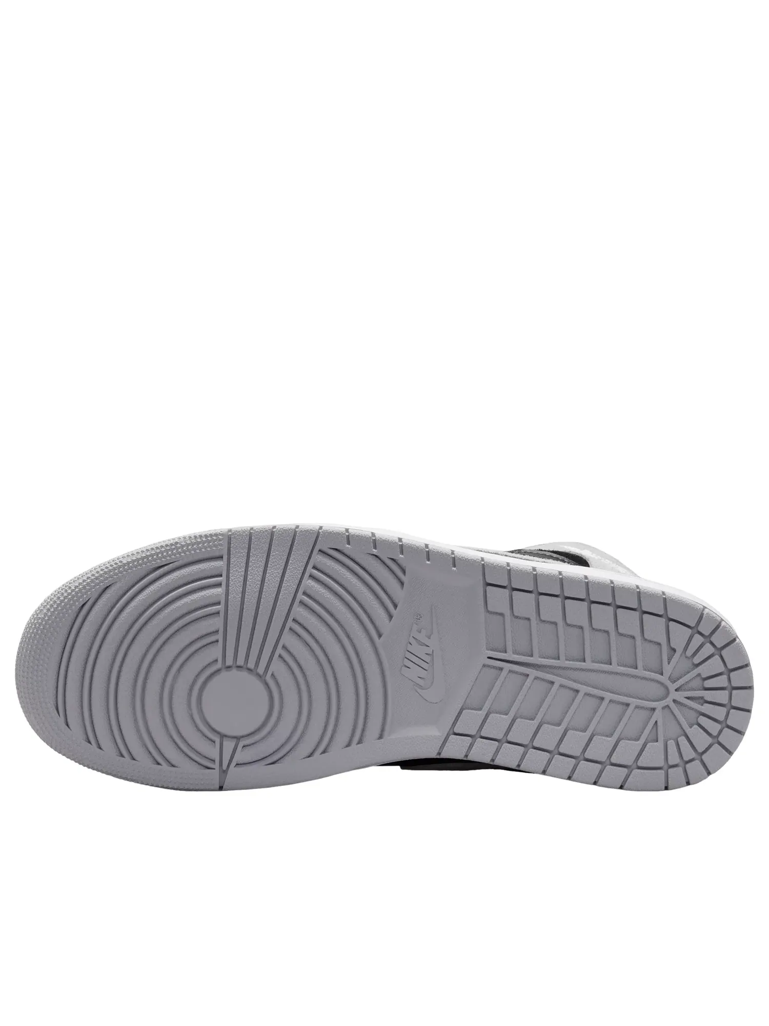 Мужские кроссовки с кожаным верхом Air Jordan 1 Mid Light Smoke Grey Black — изображение 7 из 7, серый