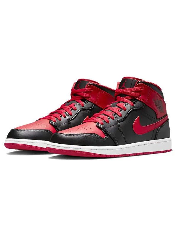Кроссовки 1 средние Air Jordan — изображение 3 из 4, черный/красный