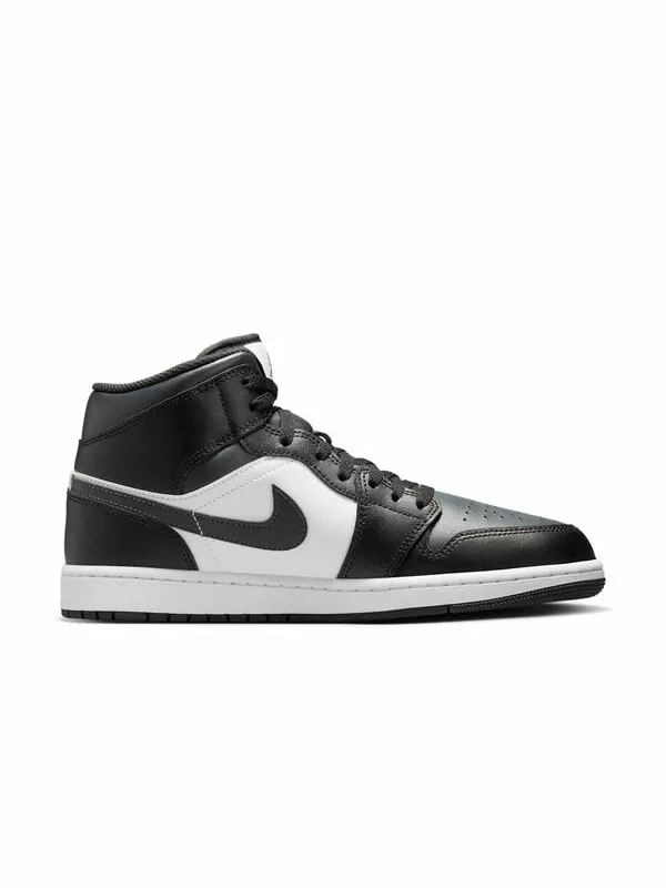 Кроссовки 1 mid 'off noir toe' Air Jordan — изображение 2 из 4, черный/черный/белый