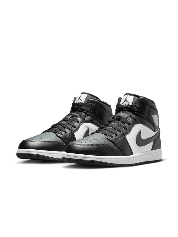 Кроссовки 1 mid 'off noir toe' Air Jordan — изображение 3 из 4, черный/черный/белый