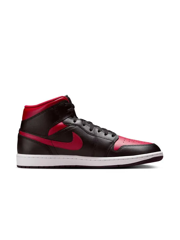 Кроссовки 1 mid 'bred' Air Jordan — изображение 2 из 4, черный/красный