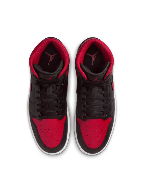 Кроссовки 1 mid 'bred' Air Jordan — изображение 4 из 4, черный/красный