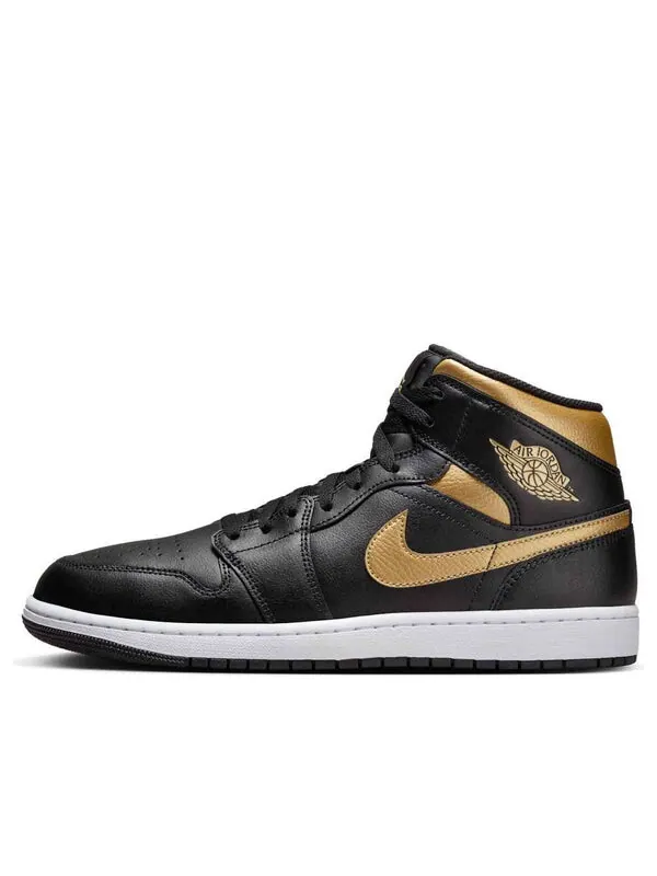 Кроссовки 1 mid 'black metallic gold' Air Jordan — изображение 1 из 4